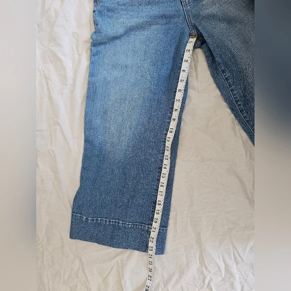 Madewell 28 wide leg crop jeans delancey wash light - Picture 5 of 7